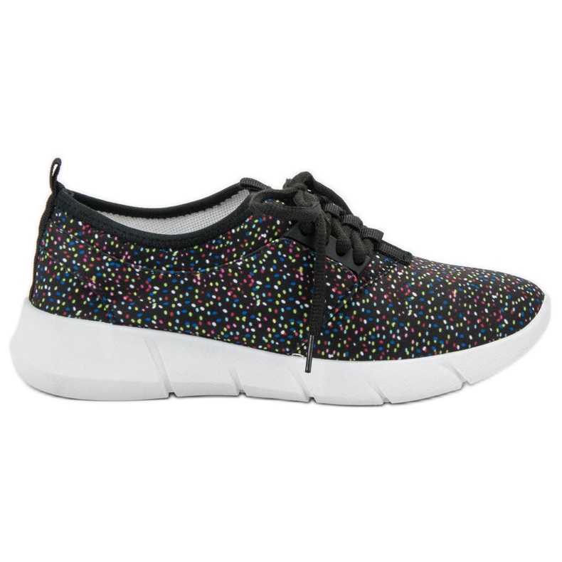 Bona Sportovní obuv s puntíky černá