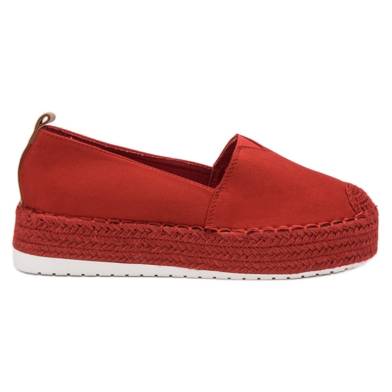 Forever Folie Červené Espadrilky Na Platformě