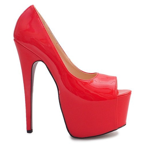 Vysoce lakované kolíky na červené platformě D913