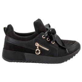 SHELOVET Brokátové boty černý