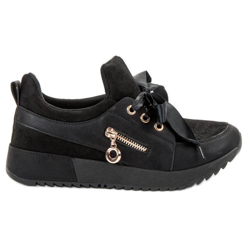 SHELOVET Brokátové boty černá