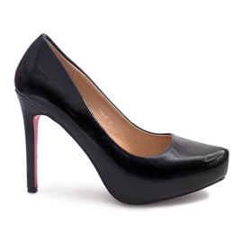 Lakované kolíky na platformě 7149-F černé černý