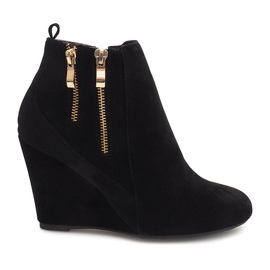 Elegantní klínové boty 1058-19A černé černá