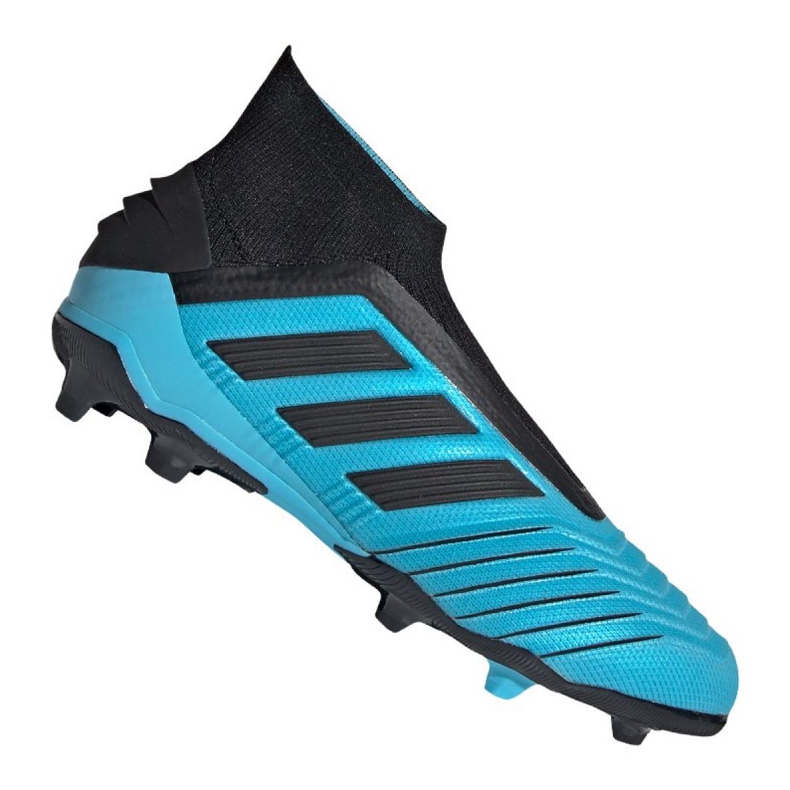 Kopačky Adidas Predator 19+ Fg Jr G25788 modrý modrý Kopačky Adidas Predator 19+ Fg Jr G25788 modrý modrý