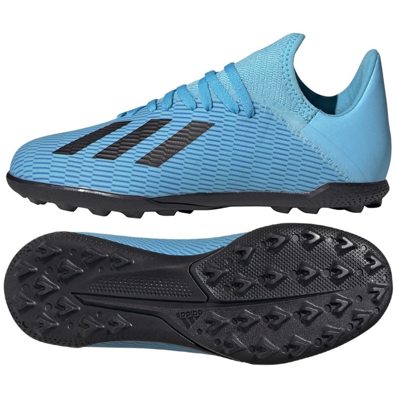 Kopačky Adidas X 19.3 Tf Jr F35357 modrý modrý Kopačky Adidas X 19.3 Tf Jr F35357 modrý modrý