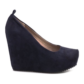 Navy Blue Wedge Pumps Alice námořnická modř