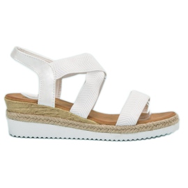 Bello Star Espadrilles Nazouvací sandály bílý