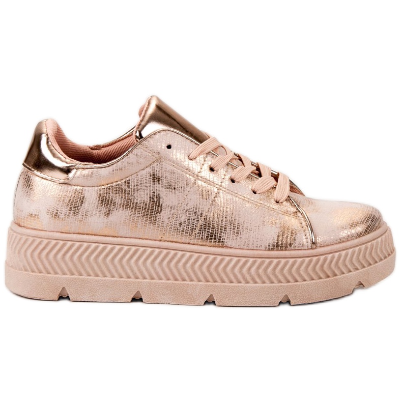 Bestelle Růžové zlaté sportovní boty růžový žlutá