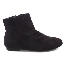 Suede Booties Jodhpur 7-121 Black černý