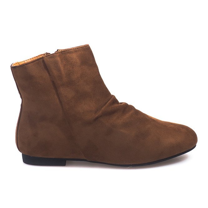 Suede Booties Chelsea boty 7-121 Camel hnědý