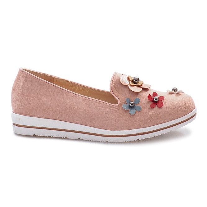 Růžové vícekvěté klínové podpatky růžový