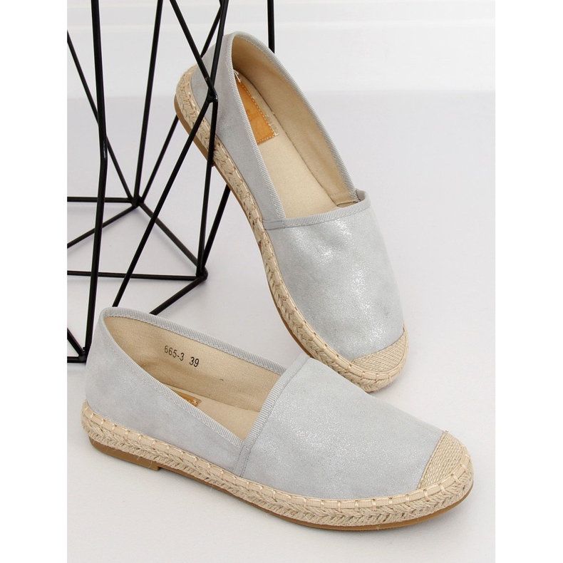Espadrilles šedá 665-3 šedá - Ii Gat