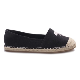 Black Flaming espadrilles černý