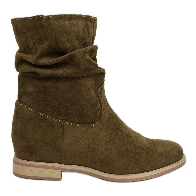 Zelené boty na skrytém klínu NC838 Green zelená