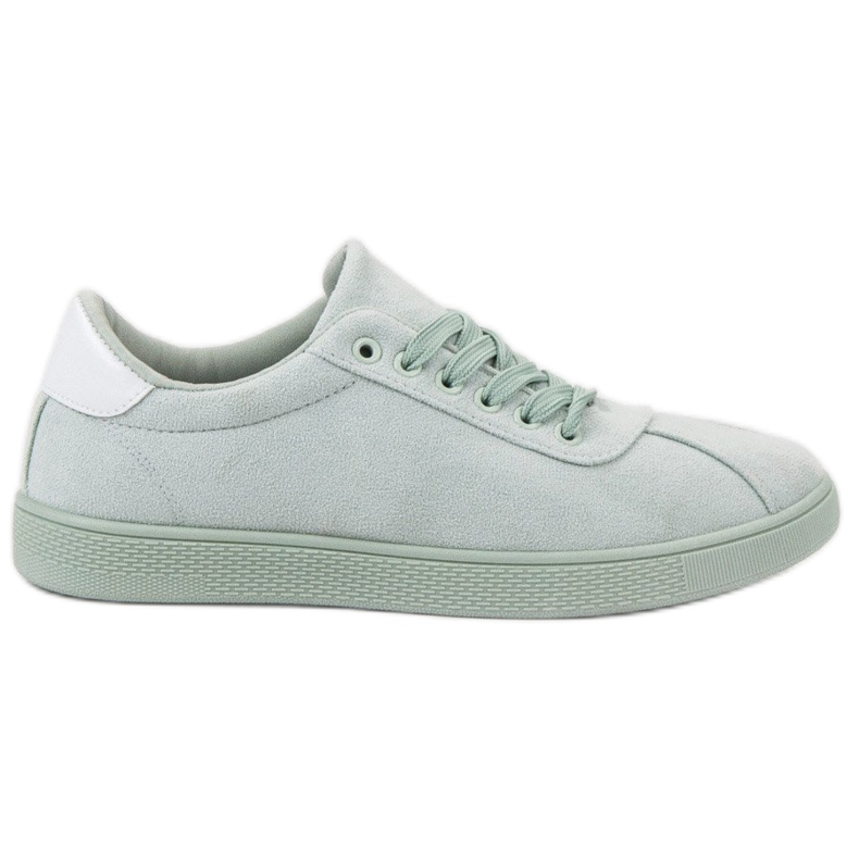 Ideal Shoes Šněrovací boty s mátou zelená