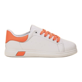 Ideal Shoes Dámská sportovní obuv bílý pomerančový