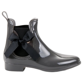 Kayla Galoše S Mašlí černý šedá