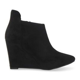 Semišová klínová čerpadla TL01-1 černá černý