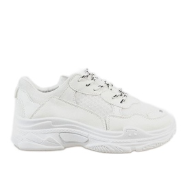Bílé módní sportovní boty D1901-3 bílý