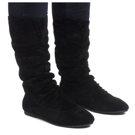 Teplé boty Jodhpur boty 288-94 černé černý
