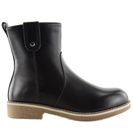 Černé ploché podpatky 0-253 Černá černý