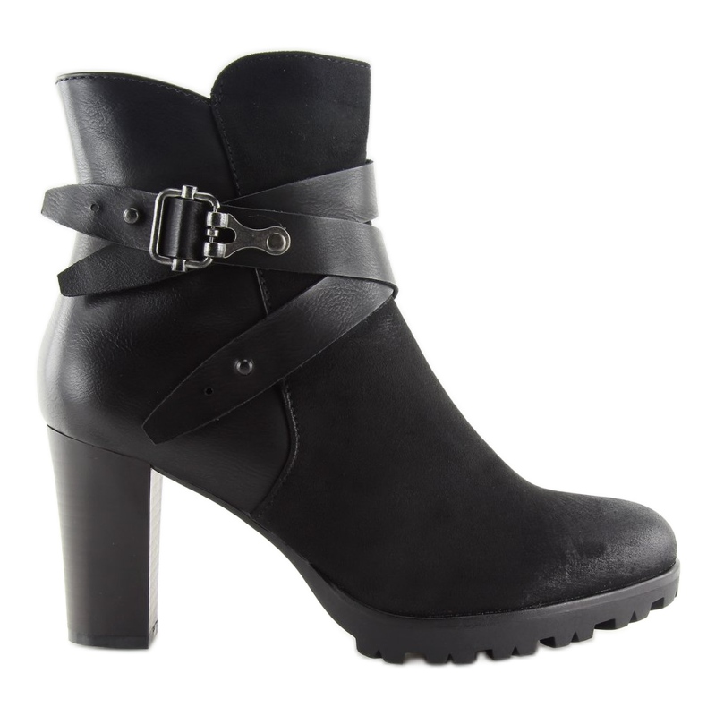 Černá 8287 Černé vysoké podpatky