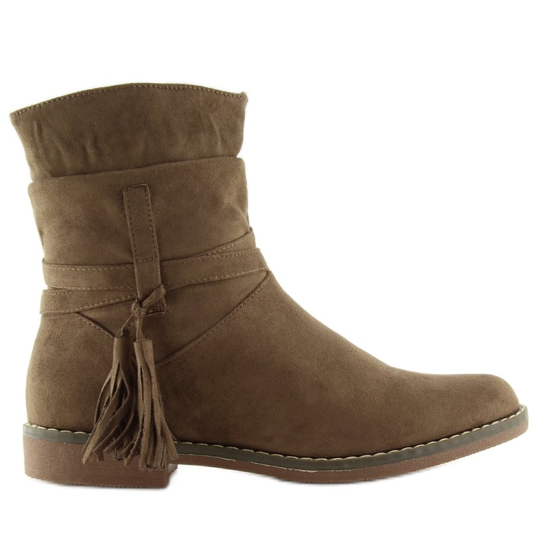 Hnědé boty pro ženy hnědé 4169 Khaki hnědý vícebarevný