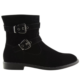 Černé ploché boty MB188-266 černé černá