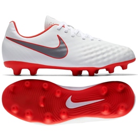 Bílé boty Nike Magista Obra 2 Club Fg Jr AH7314 107 bílý bílý Bílé boty Nike Magista Obra 2 Club Fg Jr AH7314 107 bílý bílý