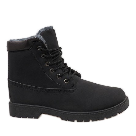 Černé zateplené boty 7M500A černá Černé zateplené boty 7M500A černá