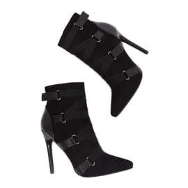 Černé boty na čepu černé BKKX1150 černé černá