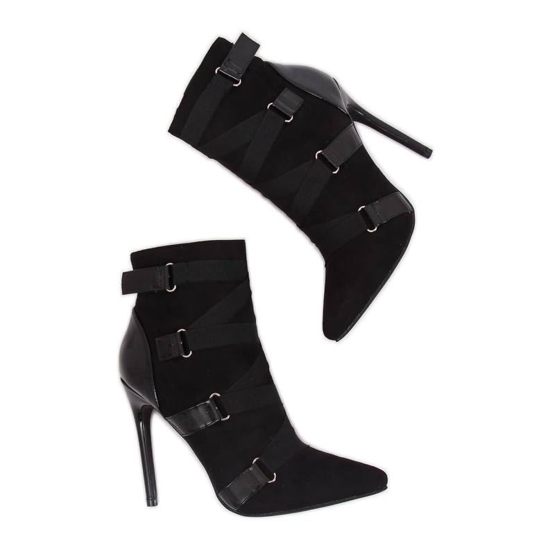 Černé boty na čepu černé BKKX1150 černé černá