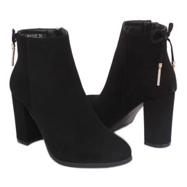Elegantní černé boty na vysokém podpatku NS055P Black černý