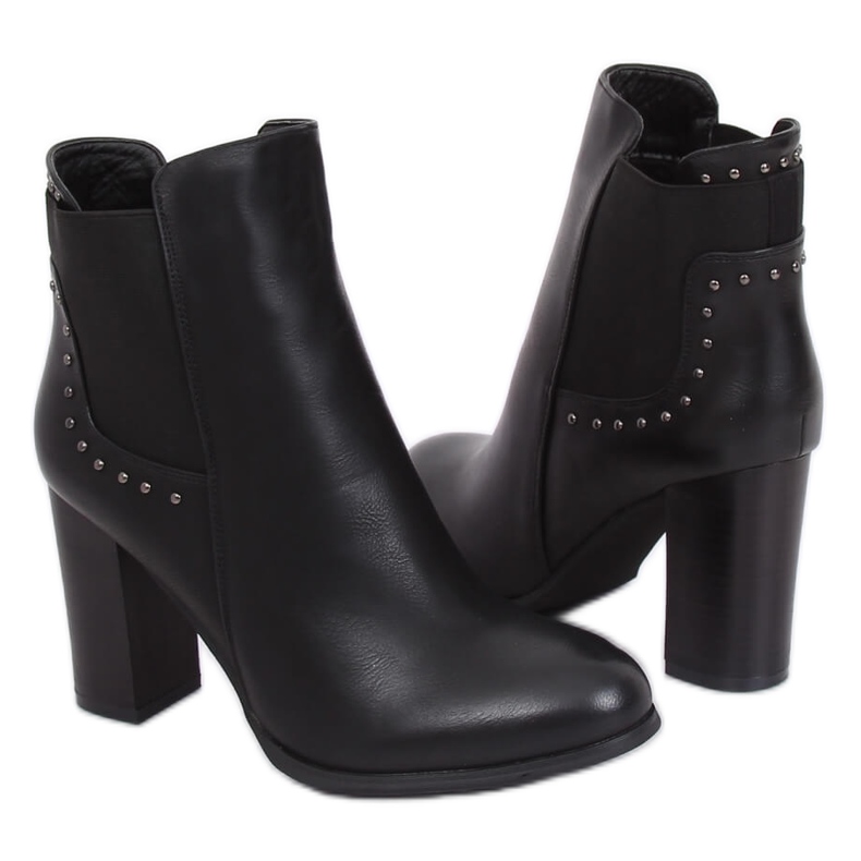 Klasické vysoké podpatky černé 88097 černé černá