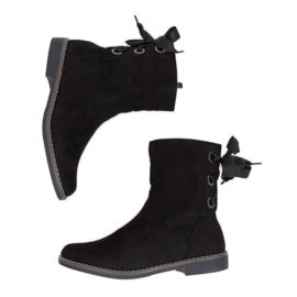 Černé ploché podpatky 5696 Černá černý