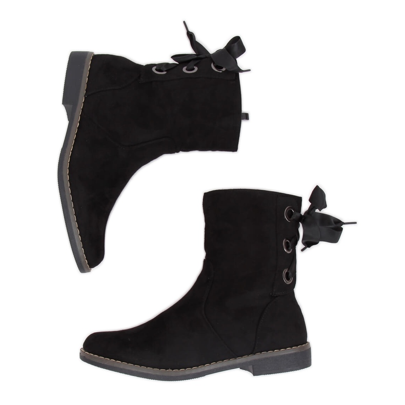 Černé ploché podpatky 5696 Černá