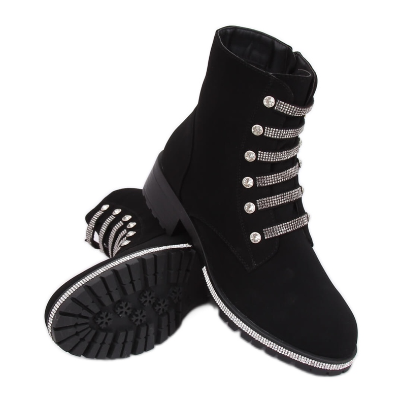 Černé vojenské boty CH1818-2 černé černá Černé vojenské boty CH1818-2 černé černá