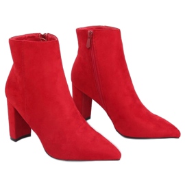 Červené boty na vysokém podpatku NS039P Red červený