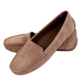 Dámské béžové mokasíny R812-1 Khaki hnědý vícebarevný Dámské béžové mokasíny R812-1 Khaki hnědý vícebarevný