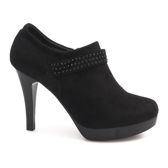 Elegantní boty na vysokém podpatku 9214-1 černé černá