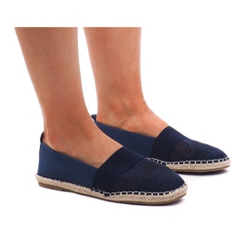 Prolamované tenisky Espadrilles 188-38 Navy Blue námořnická modř