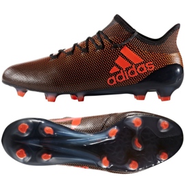 Boty adidas X 17.1 Fg M S82288 černé a červené vícebarevný černá