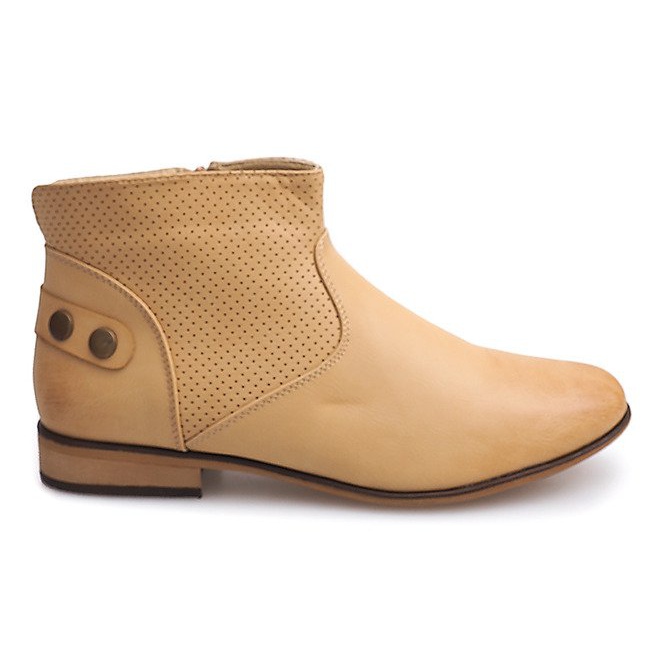 Elegantní kozačky, boty CM06 Béžová béžový