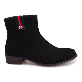 Semišové kozačky Jodhpur 8H8588 Black černý