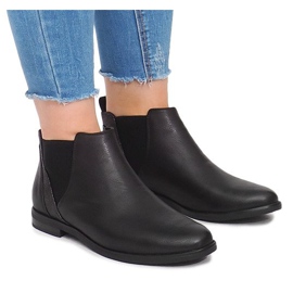 Černé kozačky s gumou 951-PA černý