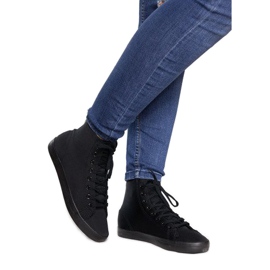 Vysoké tenisky Lycra B113B Black černý