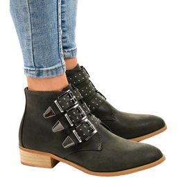 Zelené boty se sponou na zip A-263 zelený