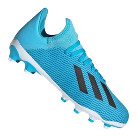 Kopačky Adidas X 19.3 Mg Jr EF7550 modrý modrý Kopačky Adidas X 19.3 Mg Jr EF7550 modrý modrý