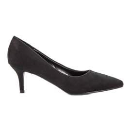 Ideal Shoes Pohodlná čerpadla na čepu černý
