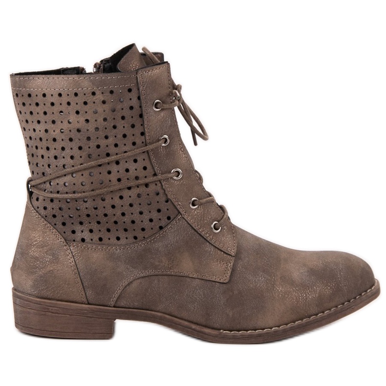 Groto Gogo Módní zavázané kozačky zelená Groto Gogo Módní zavázané kozačky zelená